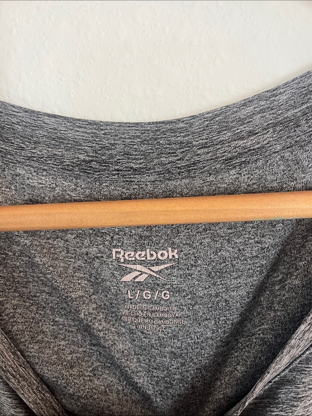 REEBOK Gray Short Sleeve Active T-Shirt - Picture 2 of 3